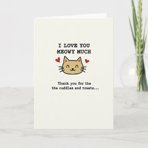 Meowy Love Danke Süße Katzenkarte Karte