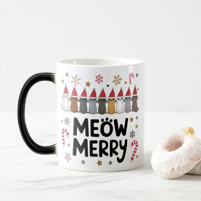 Meowy Merry Catmas Tasse (Mit Donut)