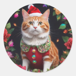 Meowy Runder Aufkleber