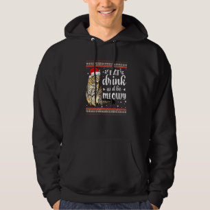 Meowy Tabby Cat Ugly Christmas Cat Sweater Jumper Hoodie