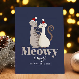 Meowy und Bright Zwei Katzen Weihnachten