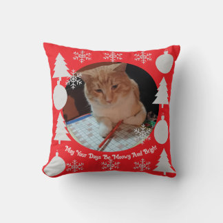 Meowy und hell, Katzenfoto, Weihnachten Kissen
