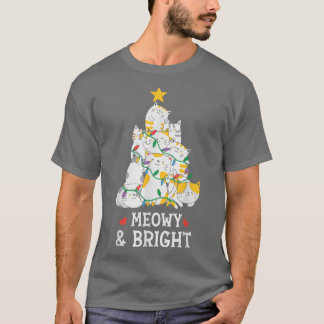 Meowy und helle Katze Weihnachtsbaum Merry Xmas C T-Shirt