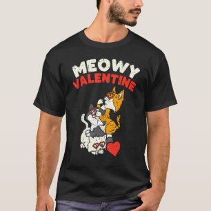 Meowy Valentinstag Katzen Süße Katzenbaby Katze Va T-Shirt