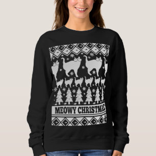 Meowy Weihnachten - hässliches Weihnachtst-shirt Sweatshirt