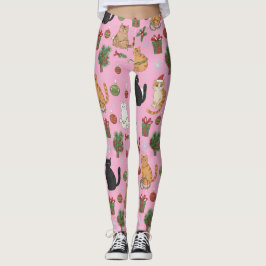 Meowy Weihnachten Katzenleggings - Geschenk für Ka Leggings