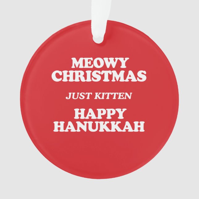 Meowy Weihnachten Ornament (Vorderseite)
