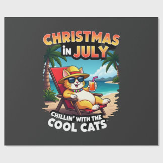 Meowy Weihnachten Sommer Weihnachten im Juli Chill Geschenkpapier