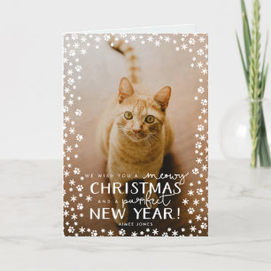 Meowy Weihnachten und Purfect Neujahr Katze Urlaub