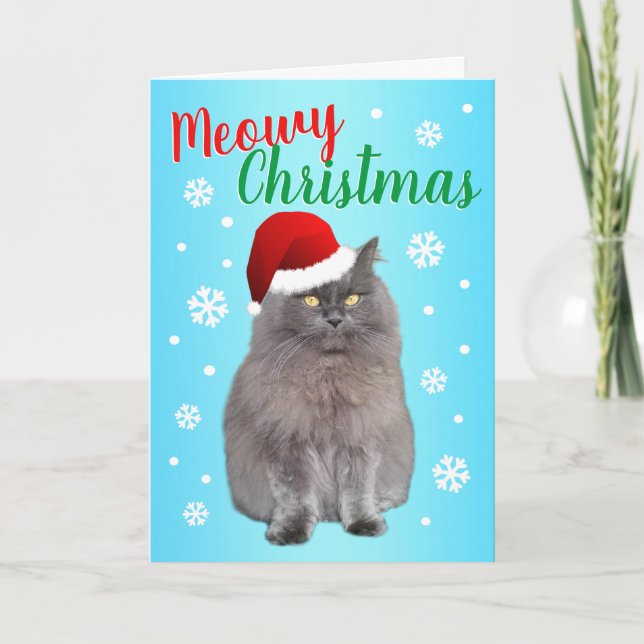 Meowy Weihnachten von der Katze (Vorderseite)