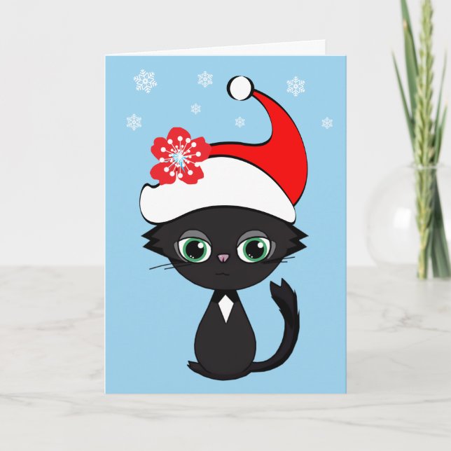 Meowy Weihnachten von der Katze (Vorderseite)