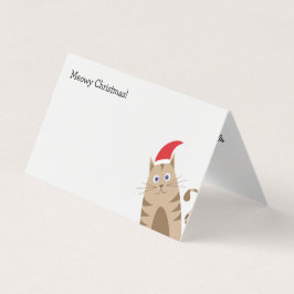 Meowy Weihnachts lustiger Cartoon Santa Claus Cat
