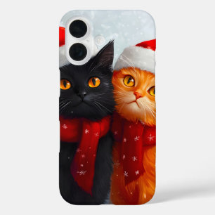 Meowy Weihnachts Winter Liebe iPhone 16 Hülle