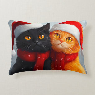 Meowy Weihnachts Winter Liebe Dekokissen