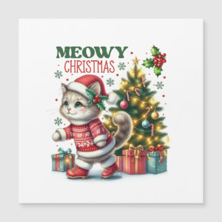 Meowy Weihnachtskarte Magneteinladung
