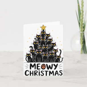 Meowy Weihnachtskatzen Bäume Kinder Mädchen Boys M Karte