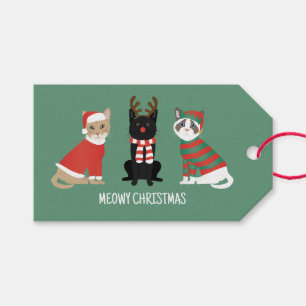 Meowy Weihnachtskatzen Geschenkanhänger
