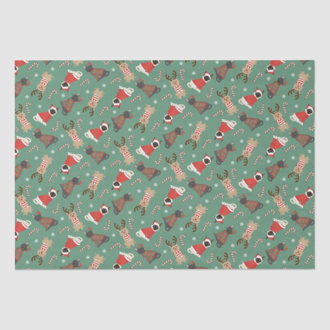Meowy Weihnachtskatzen Seidenpapier (Vorderseite)