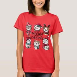 Meowy Weihnachtskatzen T-Shirt