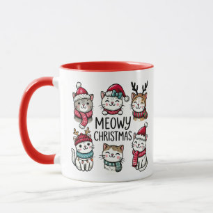 Meowy Weihnachtskatzen Tasse