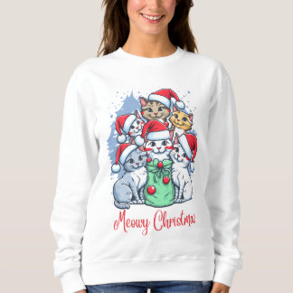 Meowy Weihnachtskatzen - Weihnachtsdesign Sweatshirt