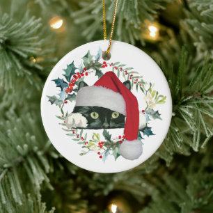 Meowy Weihnachtskatzenschmuck Keramik Ornament