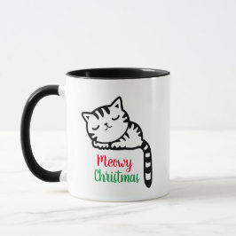 Meowy Weihnachtsschlafen Kitty Tasse