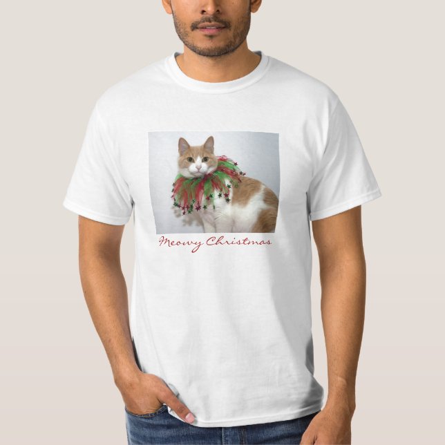 Meowy WeihnachtsT - Shirt (Vorderseite)