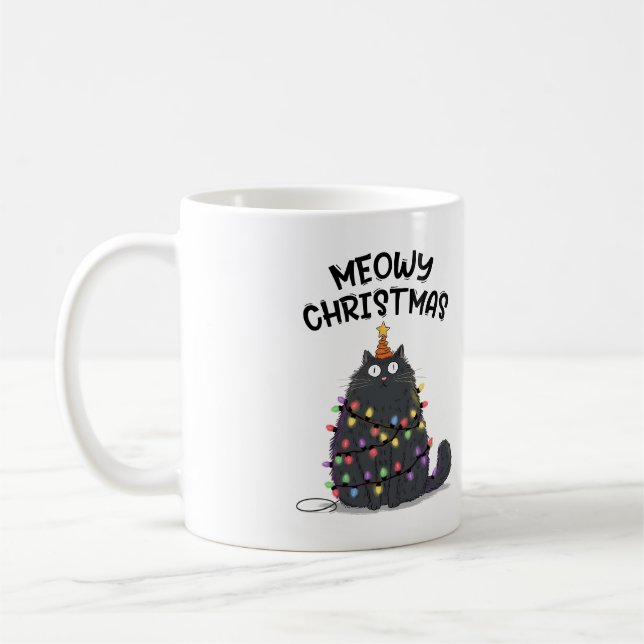 Meowy Weihnachtstasse Kaffeetasse (Links)