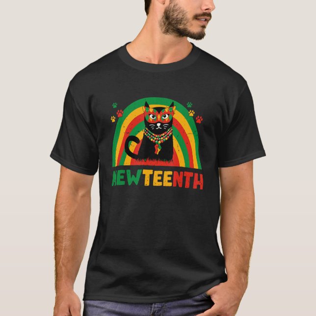 Meowzehnte Juneteenth Cat Owner T-Shirt (Vorderseite)