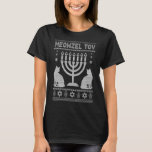 Meowzel Tov Cat Juwish Holiday Ugly Hanukkah Chan T-Shirt<br><div class="desc">Meowzel Tov Cat Juwish Holiday Ugly Hanukkah Chanukah</div>