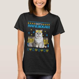Meowzel Tov Chanukah Jüdische Katze Hanukkah Ugly T-Shirt