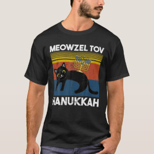 Meowzel Tov Chanukka Süße jüdische Katze Weihnacht T-Shirt