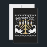 Meowzel Tov Funny Chanukah Hanukkah Ugly Sweater Dankeskarte<br><div class="desc">Meowzel Tov Funny Chanukah Hanukkah Ugly Sweater</div>