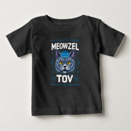 Meowzel Tov Hanukkah Juwish Cat Holiday Baby T-shirt