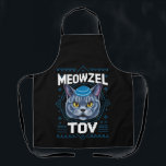 Meowzel Tov Hanukkah Juwish Cat Holiday Schürze<br><div class="desc">Meowzel Tov Hanukkah Juwish Cat Holiday</div>