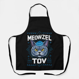 Meowzel Tov Hanukkah Juwish Cat Holiday Schürze