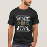 Meowzel Tov Sukkot Chanukah Juwish Cat Owner Hanuk T-Shirt<br><div class="desc">Nimm dieses lustige Meowzel Tov Shirt als Hanukkah 2019 Geschenk oder Chanukah Geschenk für deinen jüdischen Freund oder Familienmitglied,  der Lieben Cats Spin deinem Didel für 8 phantastische Nächte mit diesem jüdischen Pajama Hebrew Outfit und feiere Hannukah</div>