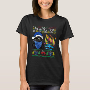 Meowzel Tov Ugly Hanukkah Sweater Cat Chanukah Jew T-Shirt