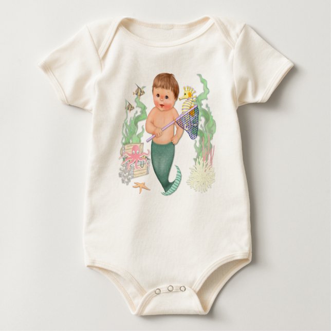 Mer Boy mit Net Baby Strampler (Vorderseite)