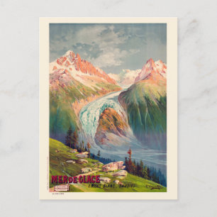 Mer de Glace Mont Blanc France Vintage Poster 1898 Postkarte