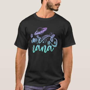 Mer nana Nana Oma Mermaid Ocean Fish Schwanz Deep T-Shirt