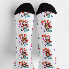 Mer rizz mas - Christmas Rizz funny Santa Socken