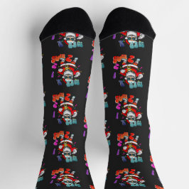 Mer rizz mas - Christmas Rizz funny Santa Socken