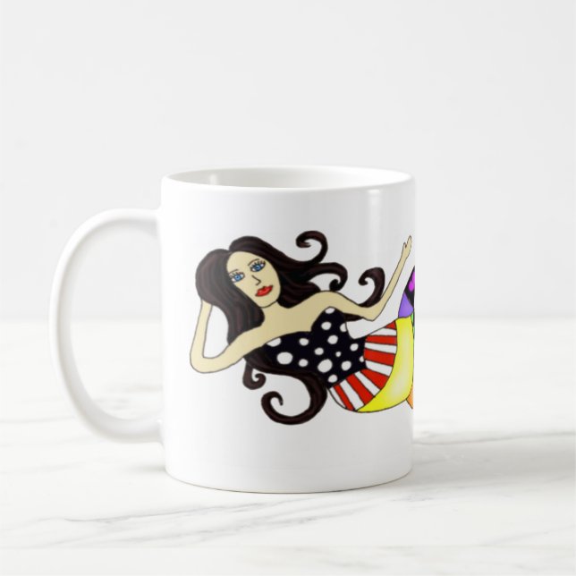 MER-Tasse bunte Meerjungfrau Kaffeetasse (Links)
