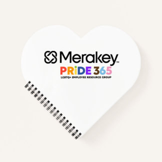 Merakey PRIDE Spiral Heart Shaped Notebook Notizbuch