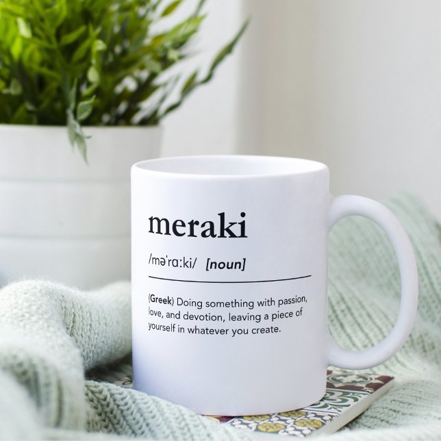 Meraki Definition griechisch inspirierendes Zitat Kaffeetasse (Von Creator hochgeladen)