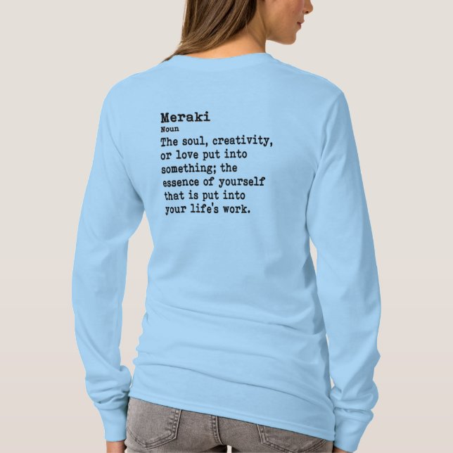 Meraki: Langschläfer Crew Neck T-Shirt (Rückseite)
