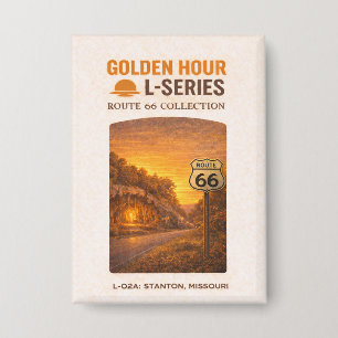Meramec Caverns Route 66 Goldene Stunde Missouri Button