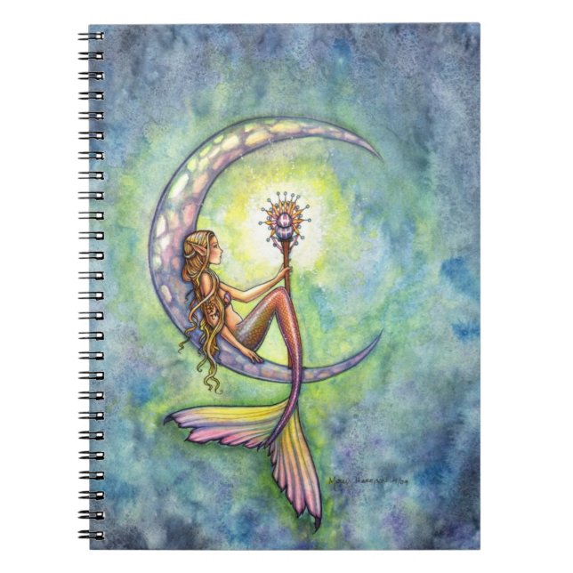 Meramid Moon Fantasy-Notebook Notizblock (Vorderseite)